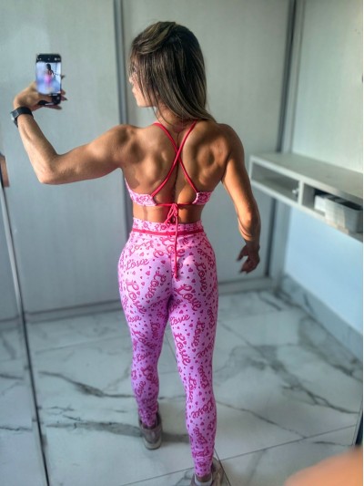 Conjunto Fitness Top e Calça - Rosa Love